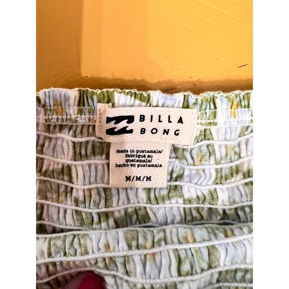 NWOT Billabong Big Girls Coastal Sands Mini Puff Sleeve Top Floral Check Size M - Picture 6 of 9